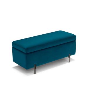 Banc rangement fabriqué en Italie en velours pétrole 110x45…