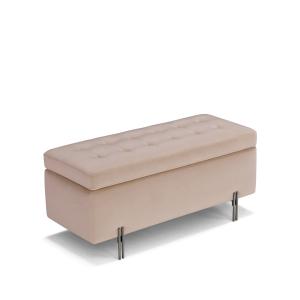 Banc rangement fabriqué en Italie matelassé en velours came…