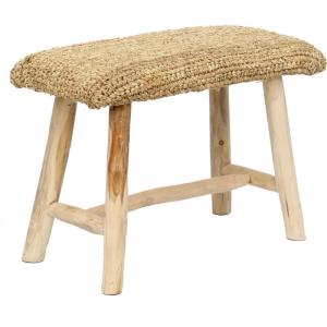 Banc rectangulaire en raphia Bali Bazar