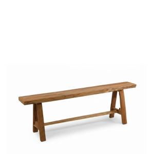 Banc rustique en bois marron L 140 cm