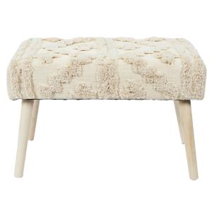 Banc  scandinave beige motifs imitation fourrure