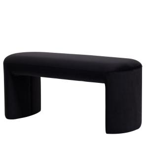Banc style scandinave en velours noir