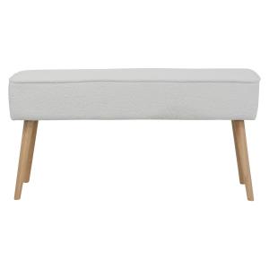 Banc tissu effet laine bouclette écru