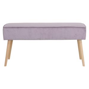 Banc velours côtelé lilas