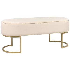 Banc velours crème