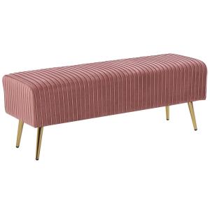 Banc velours rose