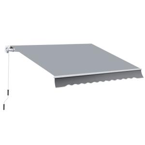 Banne manuel rétractable avec manivelle aluminium/polyester…