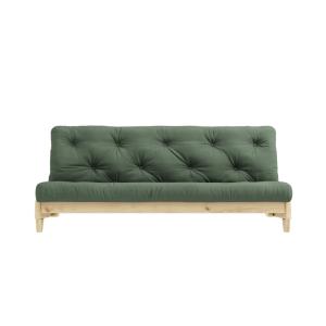 Banquette ajustable en pin massif avec matelas futon kaki 1…