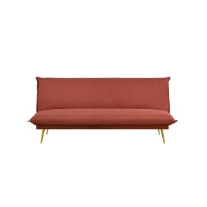 Banquette clic clac 3 places en tissu rose framboise