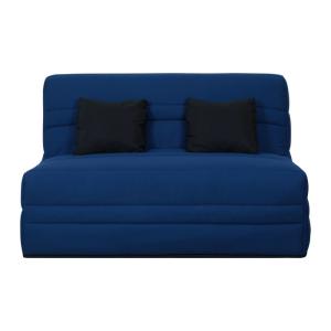 Banquette clic clac convertible 2 places tissu indigo