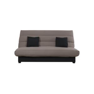 Banquette clic clac convertible 2 places tissu taupe