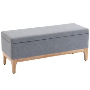 Banquette coffre de rangement 2 en 1 style scandinave tissu…