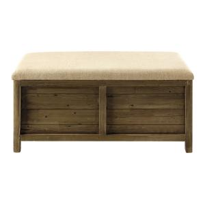 Banquette coffre en sapin et jute