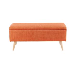 Banquette coffre vintage orange