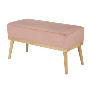 Banquette coloris rose et naturel