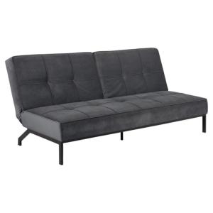 Banquette convertible 3 places 198 cm en velours gris foncé…