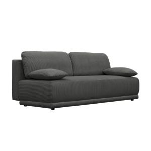 Banquette convertible 3 places velours côtelé anthracite co…