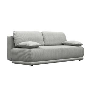 Banquette convertible 3 places velours côtelé gris clair co…