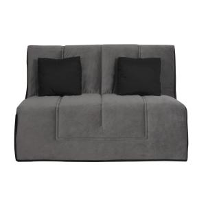 Banquette convertible bz 2/3 places tissu angel gris