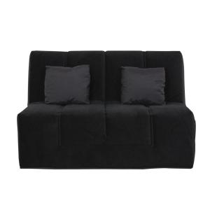 Banquette convertible bz 2/3 places tissu angel noir