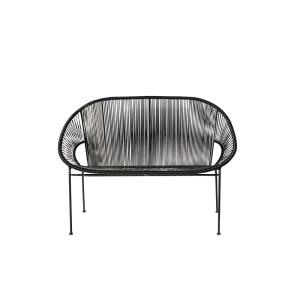 Banquette de jardin empilable 2/3 places en fil de résine e…