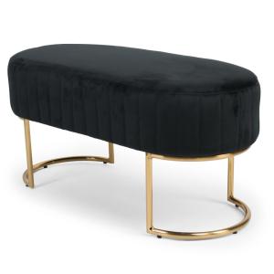 Banquette élégante matelassée philomena pieds métal doré et…
