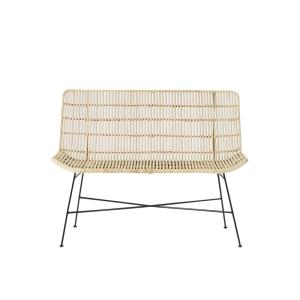 Banquette en rotin et métal