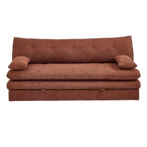 Banquette en tissu bouclette 3 places terracotta