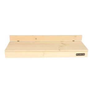 Bar table pour balcon en pin caramel balustrade en verre