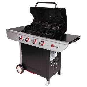 Barbecue à gaz avec 4 brûleurs métal argent 150x57.5x115.5…