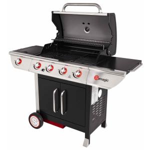 Barbecue à gaz avec tableau de bord en inox métal/inox arge…