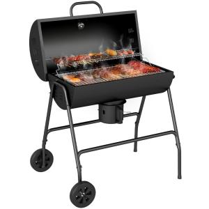 Barbecue charbon de bois grande taille avec thermomètre aci…