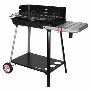 Barbecue cuve fonte métal/inox noir 101x56x90.5 cm