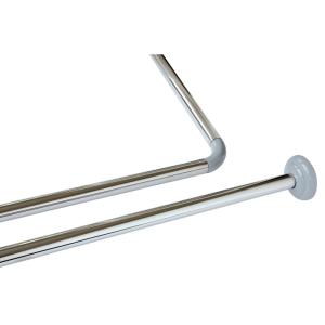 Barre extensible rideau douche inox 22mm 85x85 cm