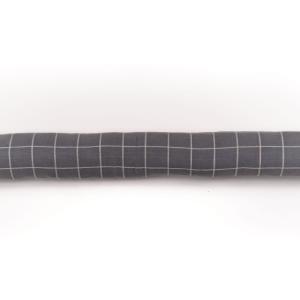 Bas de porte imprimé a carreaux coton  90x10 cm Gris anthra…