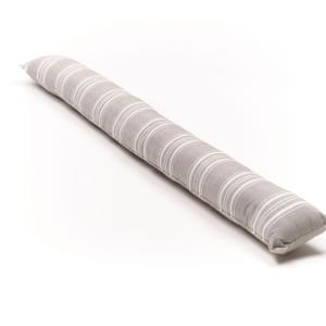 Bas de porte imprimé rayures coton  90x12 cm Beige