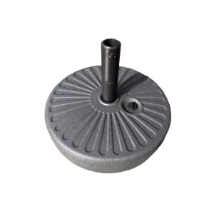 Base ronde pour parasol en polyéthylène noir