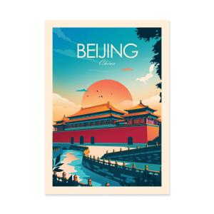 BEIJING CHINA - STUDIO INCEPTION - Affiche d'art 50 x 70 cm