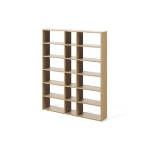 Bibliothèque 18 niches effet bois clair