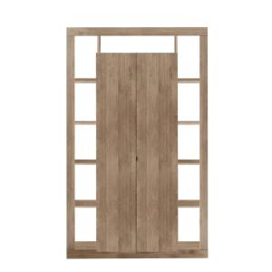 Bibliothèque 2 portes effet bois - H217 cm