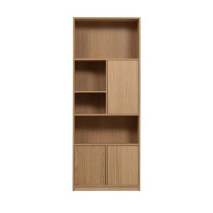 Bibliothèque 3 portes en bois H199cm - Bois clair