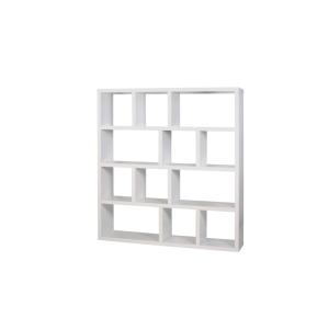 Bibliothèque 4 niveaux effet bois blanc