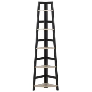 Bibliothèque 5 étagères 163 cm noir