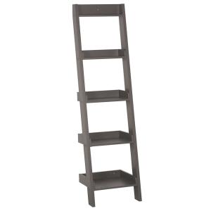 Bibliothèque 5 étagères 166 cm gris
