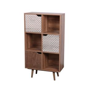 Bibliothèque 6 cases avec 3 portes H105 cm