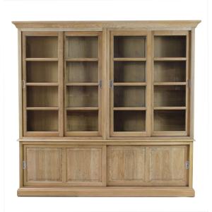 Bibliothèque 6 portes en chêne