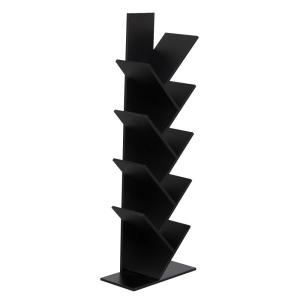 Bibliothèque 8 étagères inclinées noire