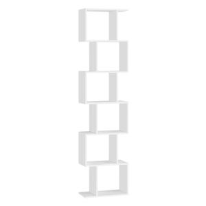 Bibliothèque à 6 niveaux 24 x 40 x 191 cm blanc nuage