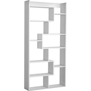 Bibliothèque à niches asymétriques blanche 90 cm