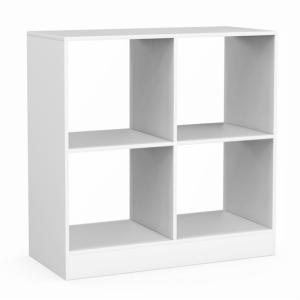 Bibliothèque anti-basculement en bois blanc 73 x 33 x 73 cm